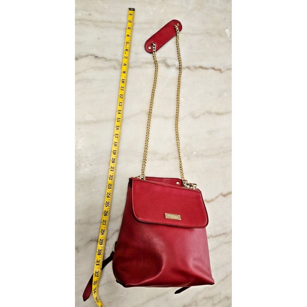 Authentic "Babe" Women's Cherry Red Molten Faux Leather Crossbody Bag